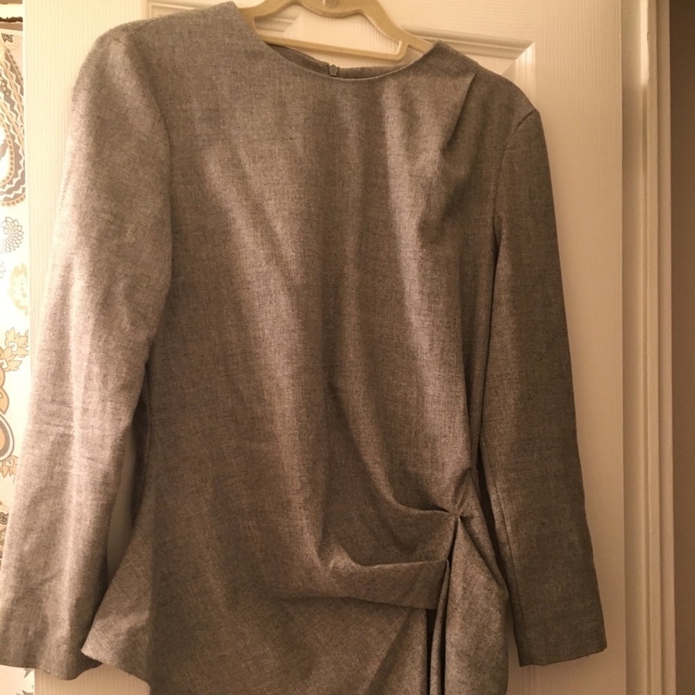 Zara Woman Tailored Asymmetrical Hem Shirt